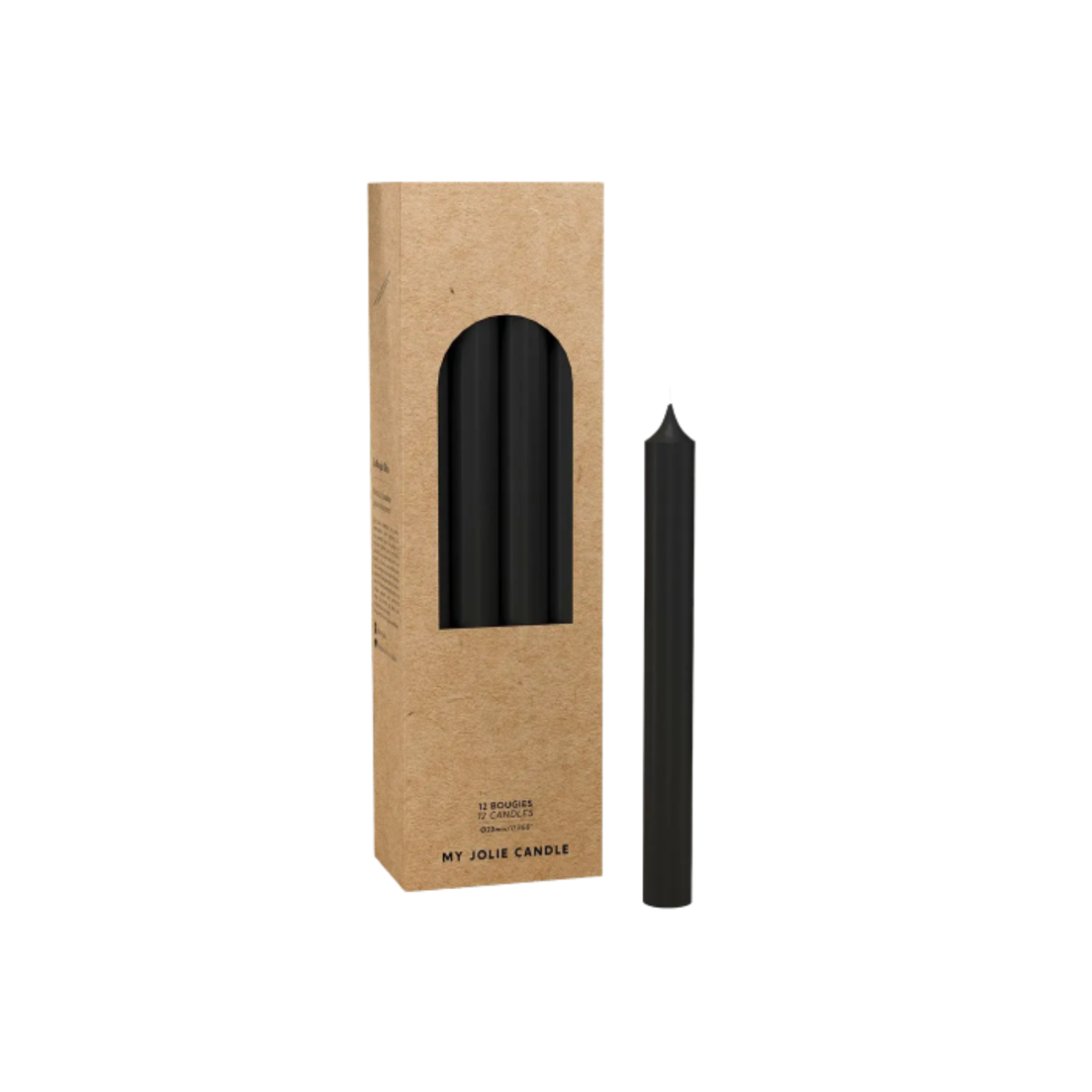 Vela Castiçal Preta 20cm My Jolie Candle