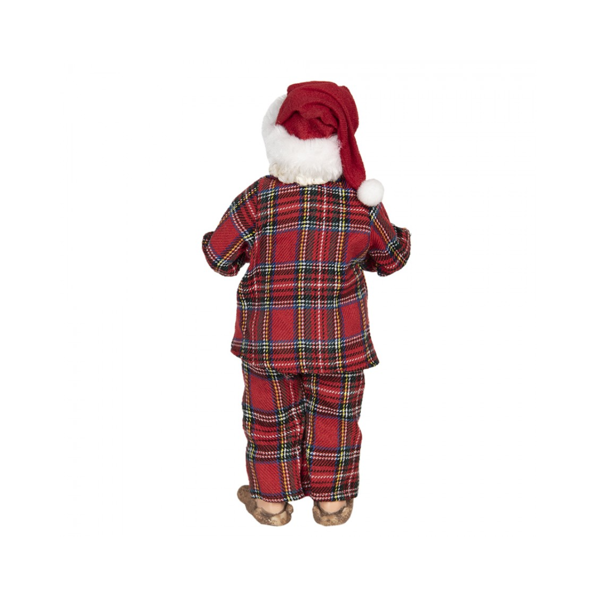 Pai Natal Pijama Xadrez 28cm Clayre & Eef