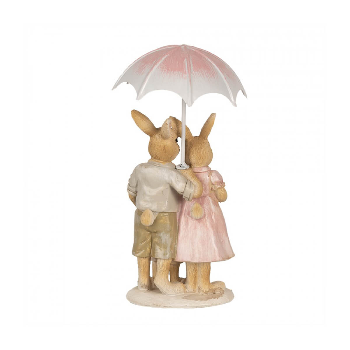 Figura Coelhos com Guarda-Chuva