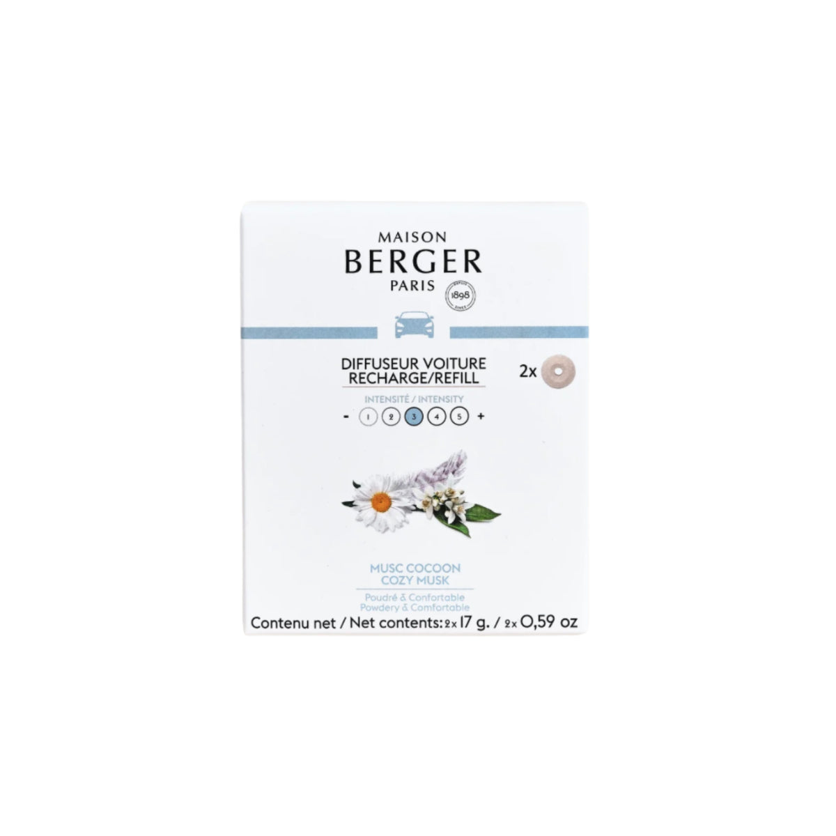 Recarga Ambientador Carro Cozy Musk Maison Berger