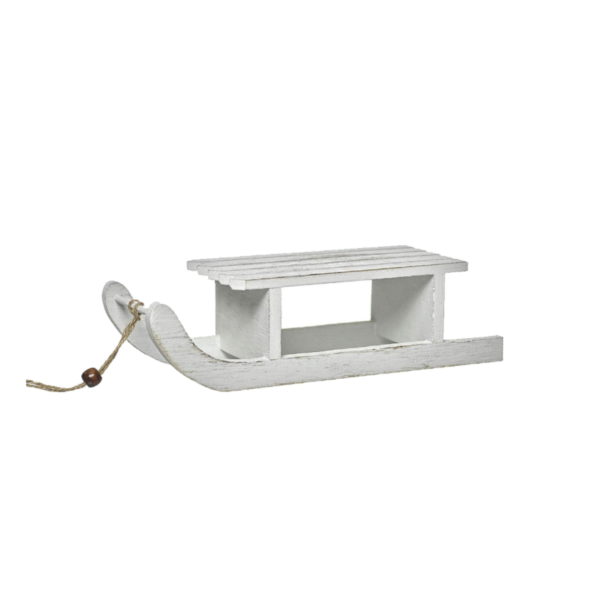 Trenó Branco de Madeira