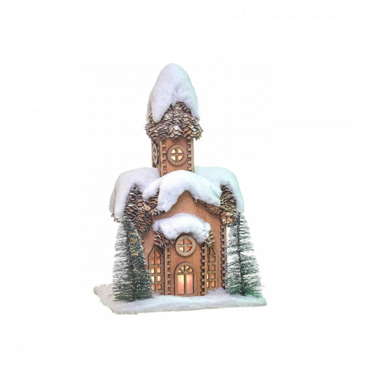 Casa de Natal com Neve e Luz