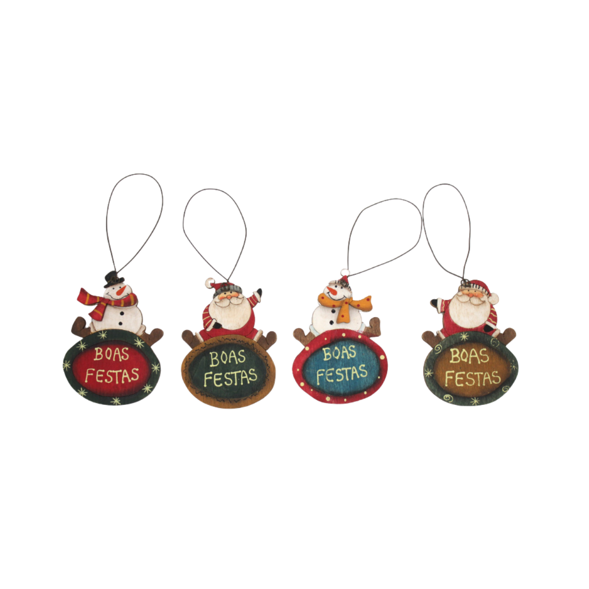 Christmas Pendulum Wooden Plate Happy Holidays