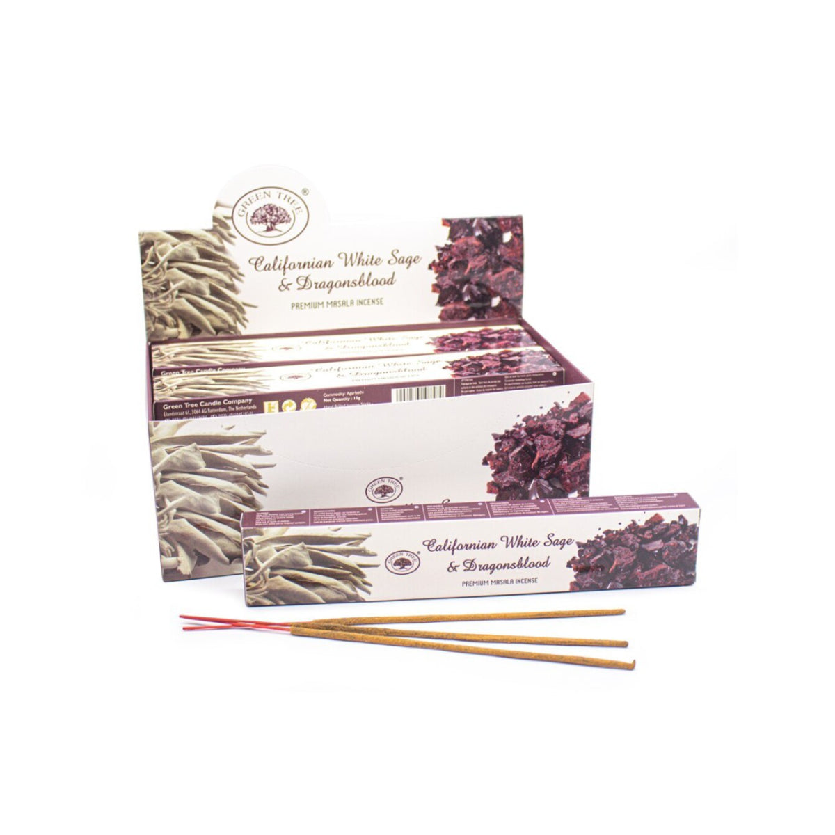 Incenso Sálvia Branca e Sangue de Dragão Green Tree
