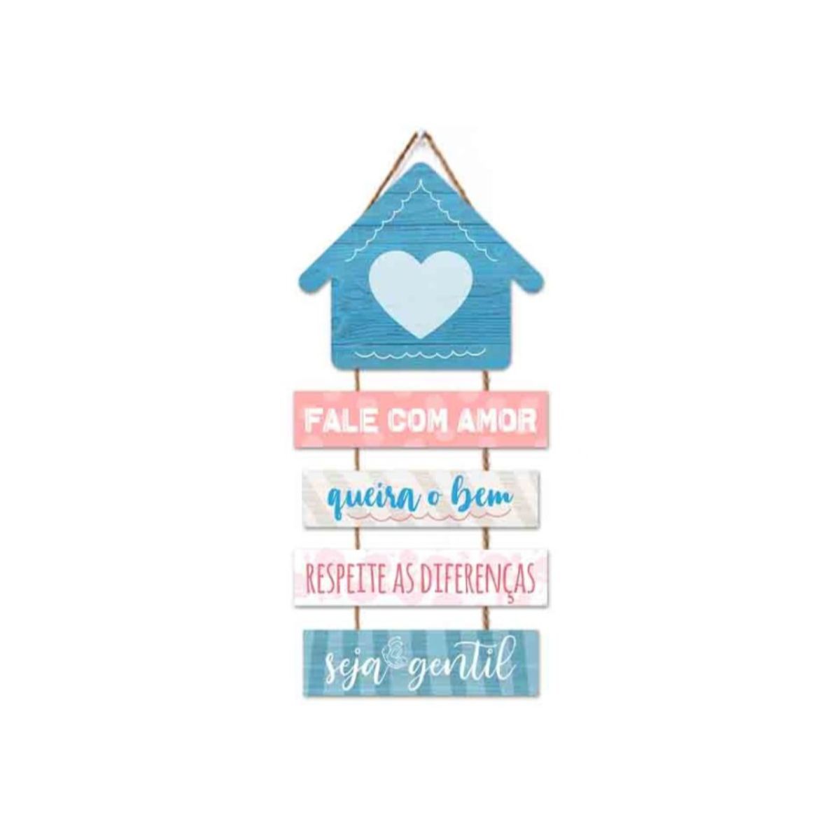 Placa Parede Fale com Amor... 57cm