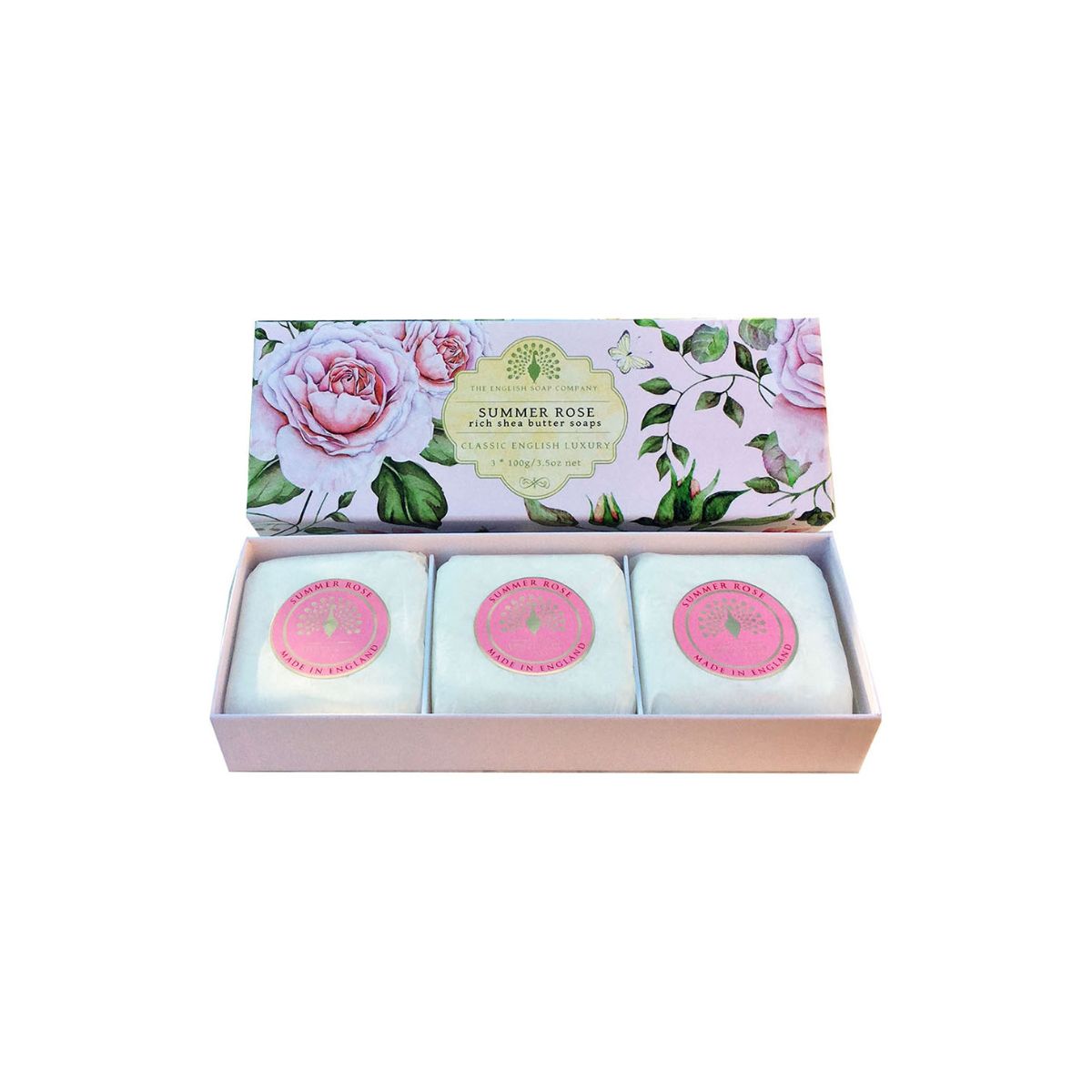 Sabonete Summer Rose 3x100g The English Soap