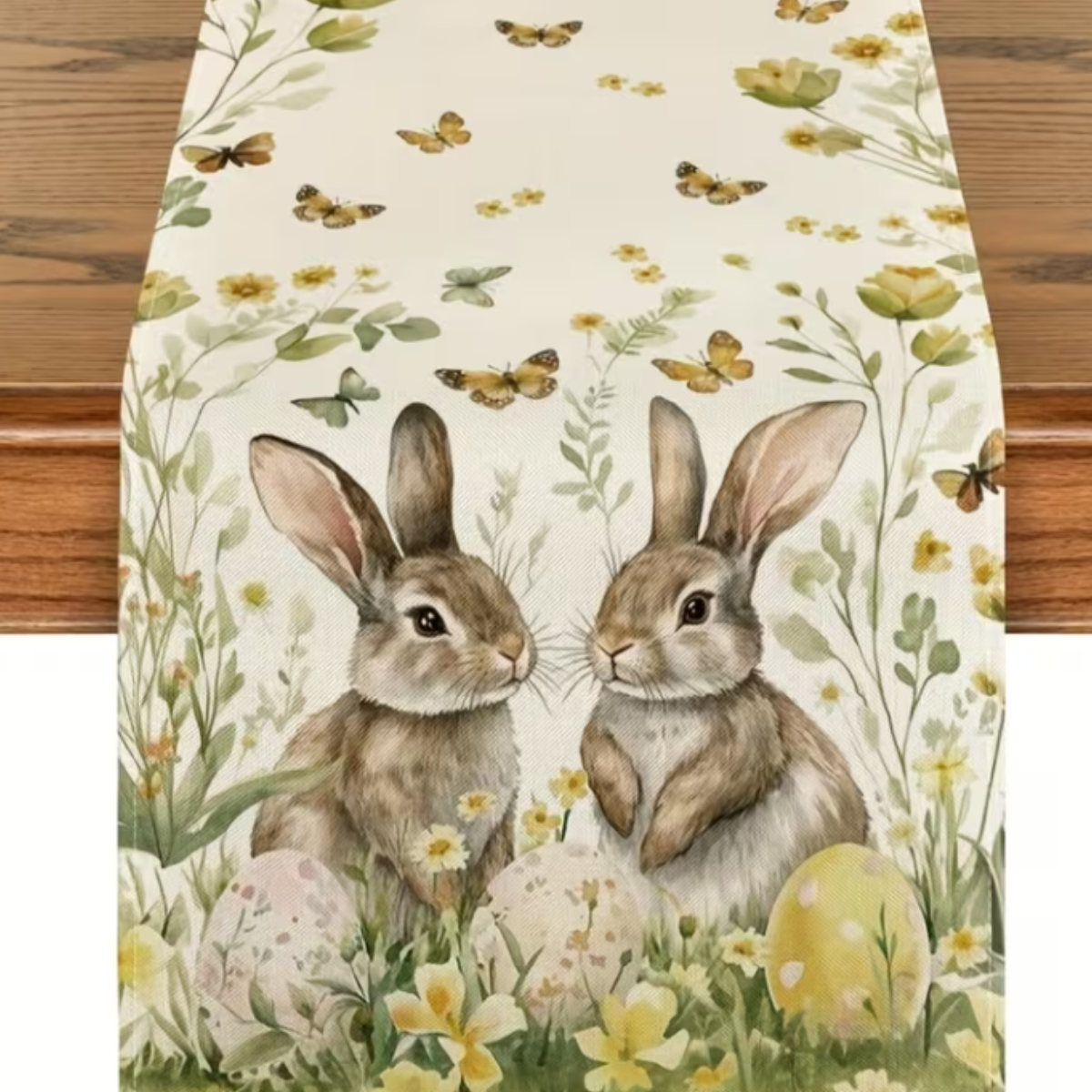 Caminho de Mesa Casal de Coelhos 121cm