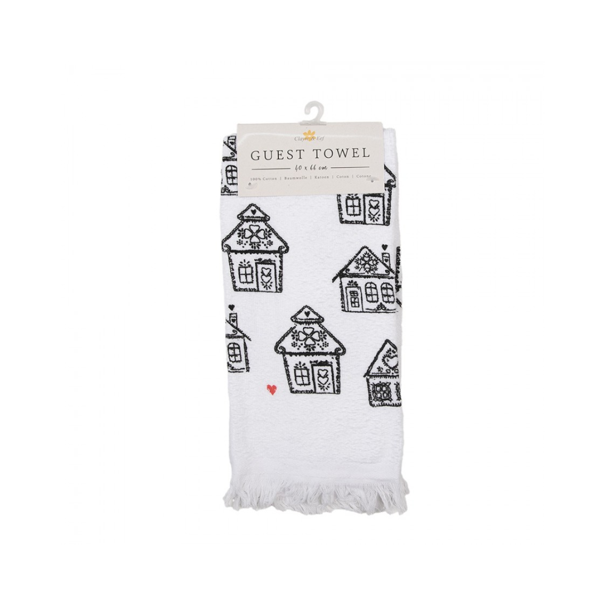 Toalha de Mãos Casas de Gengibre Clayre & Eef