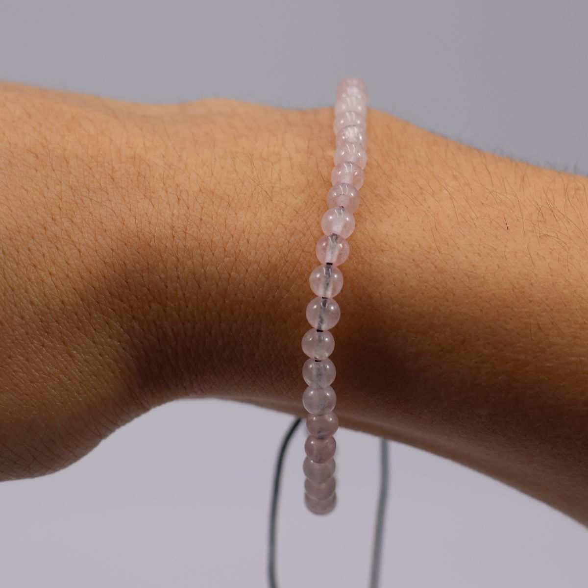 Pulseira Quartzo Rosa Contas 4mm