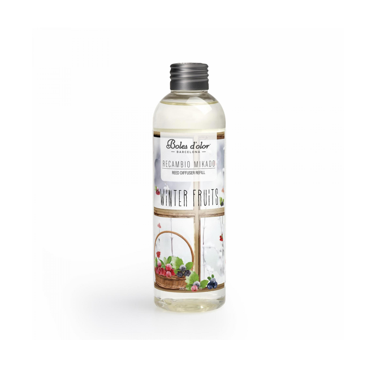 Recarga Mikado Winter Fruits 200ml da Boles d’Olor – fragrância frutada para difusor de ambiente disponível na loja Magia do Lar.