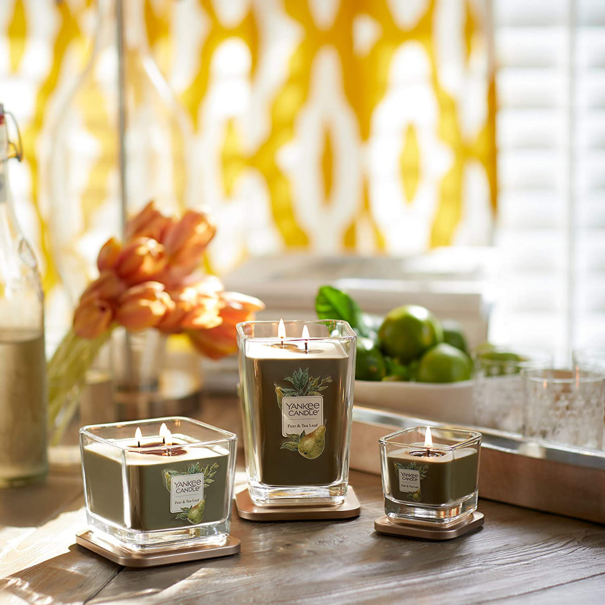 Vela Pear and Tea Leaf Elevation Yankee Candle