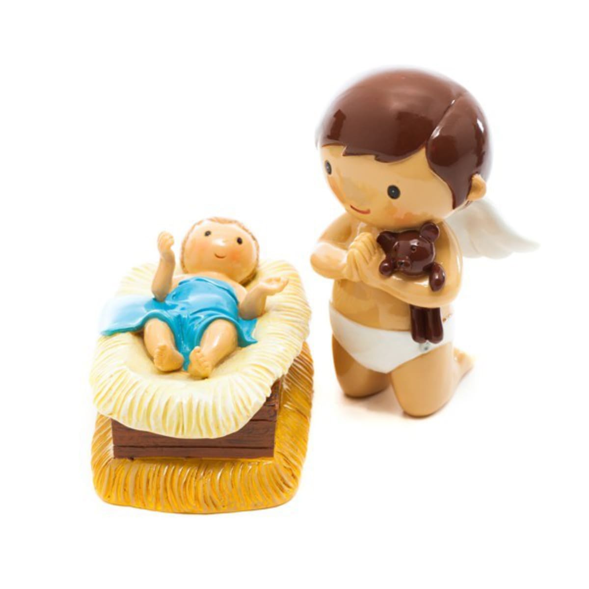 Boy Praying to Baby Jesus Little Drops of Water