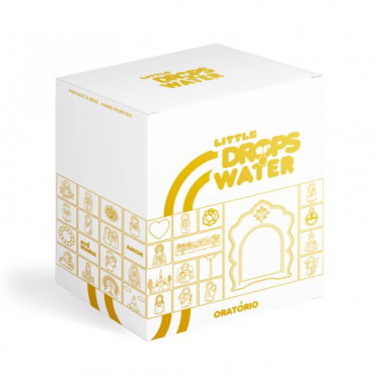 Oratório Pérola e Dourado com pomba Espírito Santo Little Drops of Water