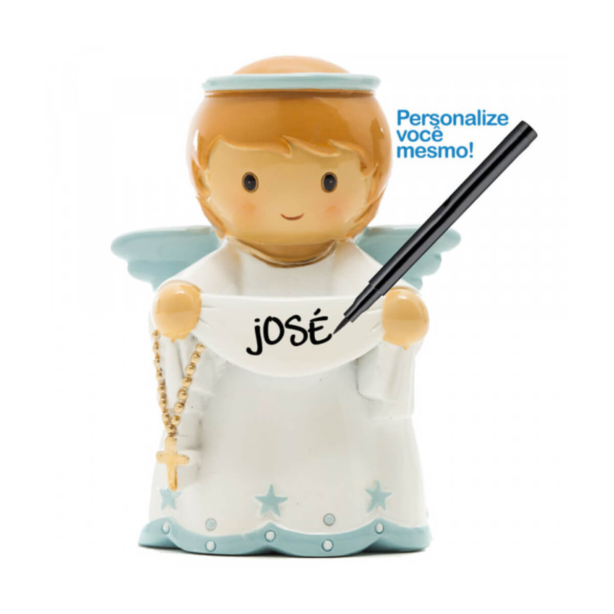 Anjo da Guarda Azul para Escrever Mensagem Little Drops of Water