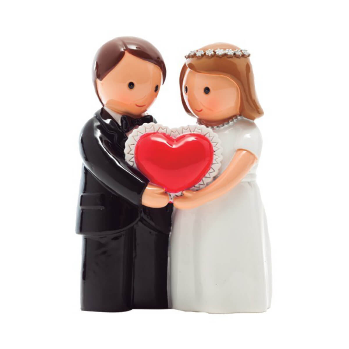 Casal Noivos com Coração Vermelho Little Drops of Water