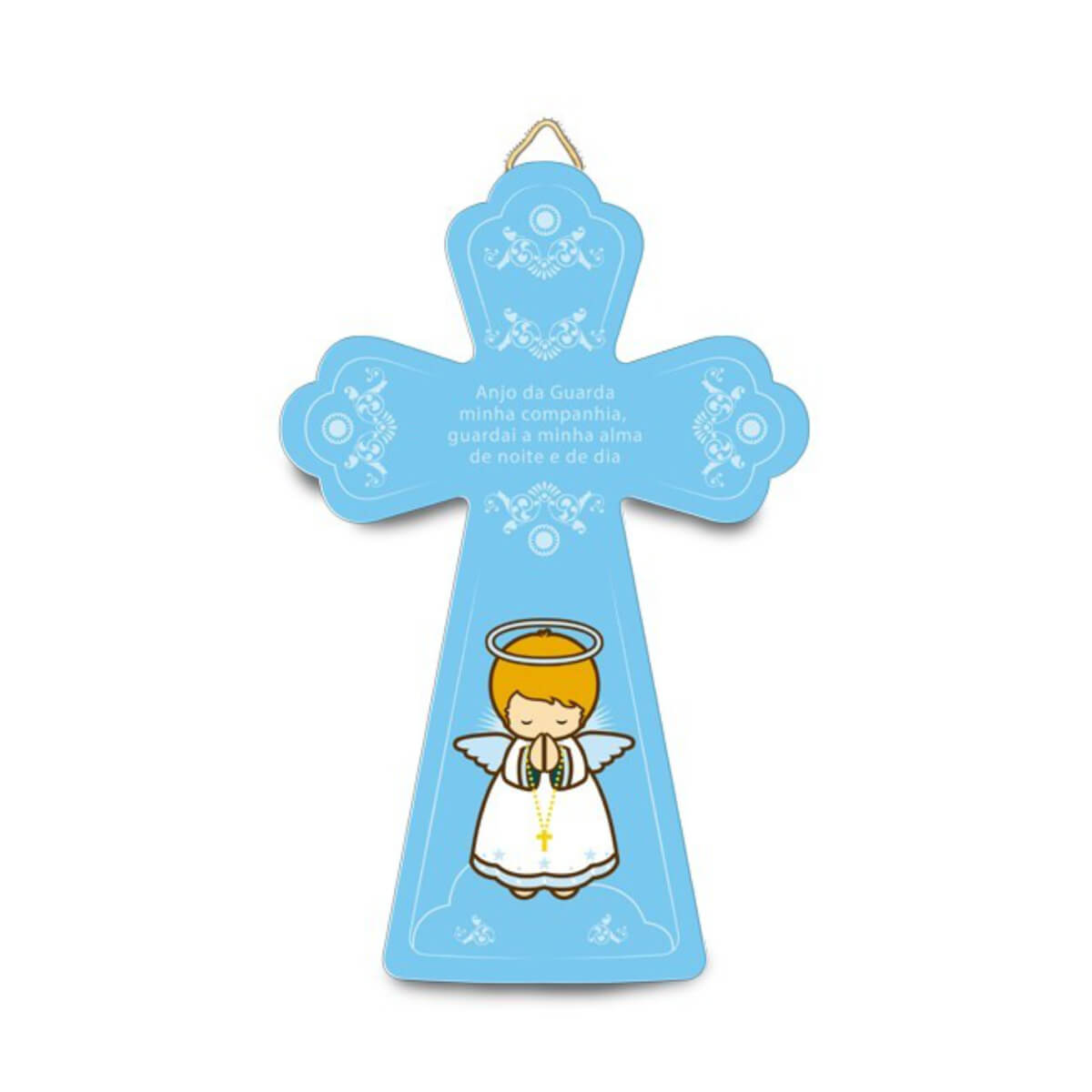 Cruz Oração Anjo da Guarda Bebé Menino Little Drops of Water