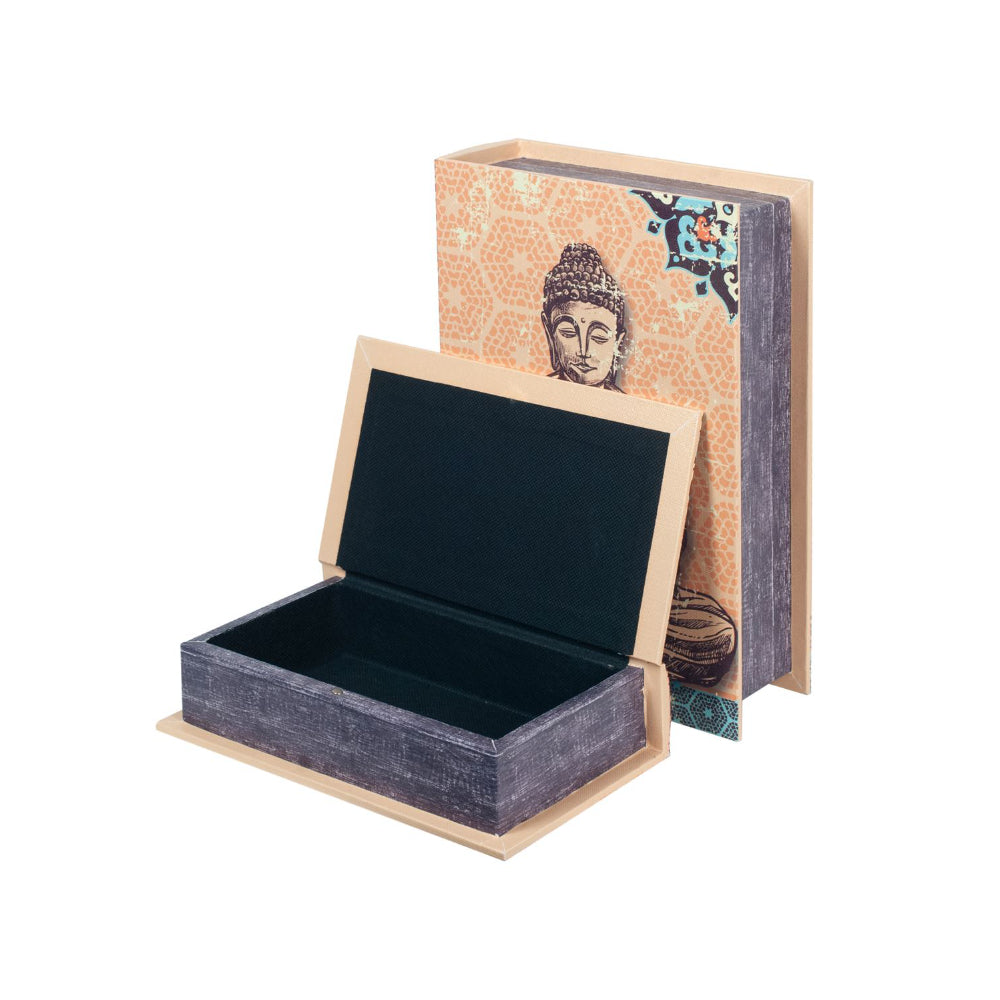 Orange Book Box with Buddha