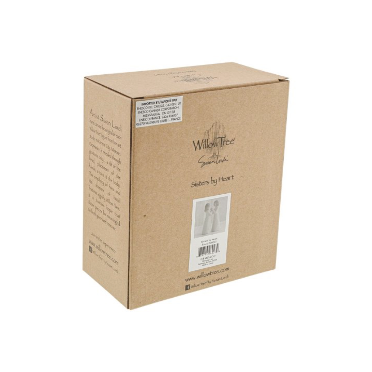 Willow Tree é uma linha íntima de estatuetas criada pela artista Susan Lordi representativas de: amor, proximidade, cura, coragem, esperança, família entre outras emoções que encontramos na vida. Envolvida numa caixa com a mensagem: 'Celebrar uma amizade preciosa de compartilhamento e compreensão'.