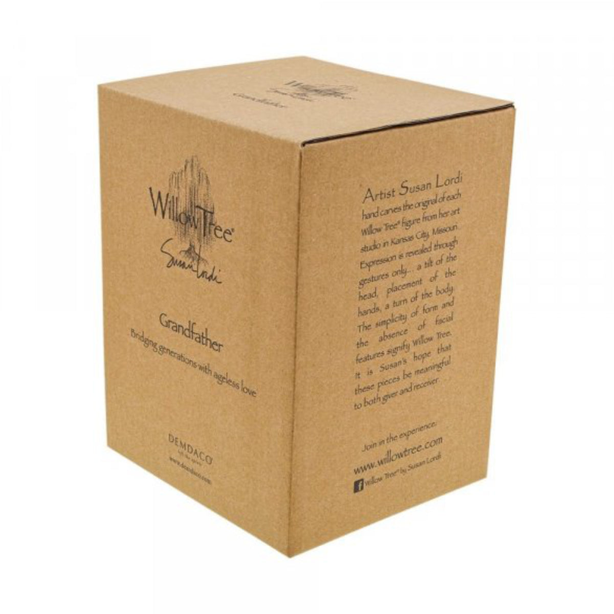 Willow Tree é uma linha íntima de estatuetas criada pela artista Susan Lordi representativas de: amor, proximidade, cura, coragem, esperança, família entre outras emoções que encontramos na vida. Envolvida numa caixa com a mensagem: 'A unir gerações com amor sem idade'.