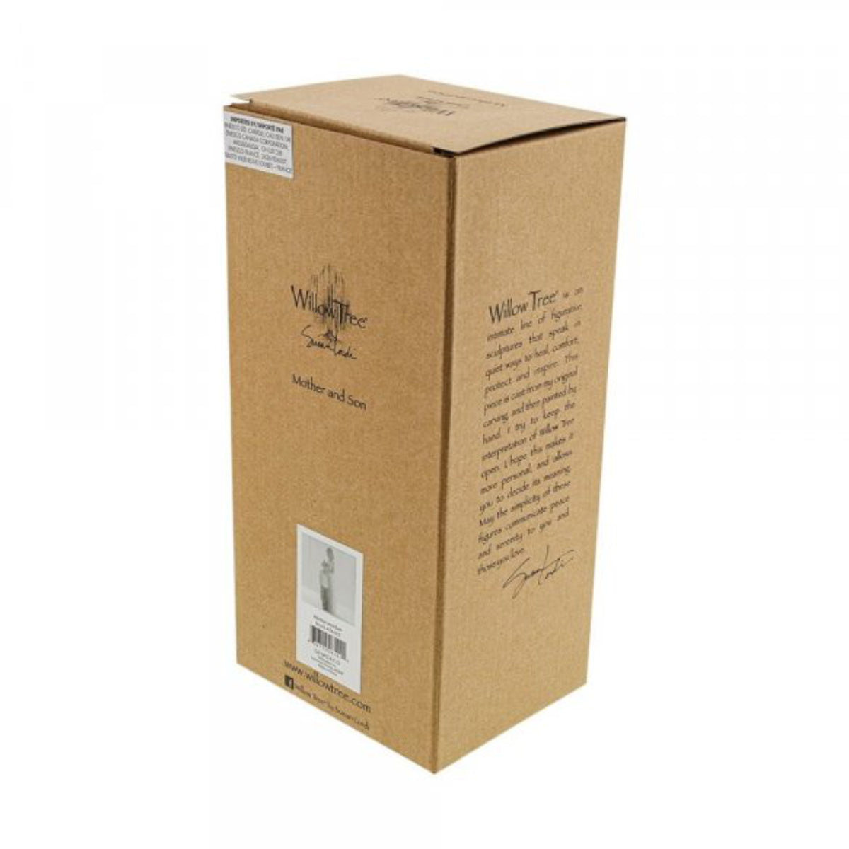 Willow Tree é uma linha íntima de estatuetas criada pela artista Susan Lordi representativas de: amor, proximidade, cura, coragem, esperança, família entre outras emoções que encontramos na vida. Envolvida numa caixa com a mensagem: 'Celebração do amor entre Mães e Filhos'.