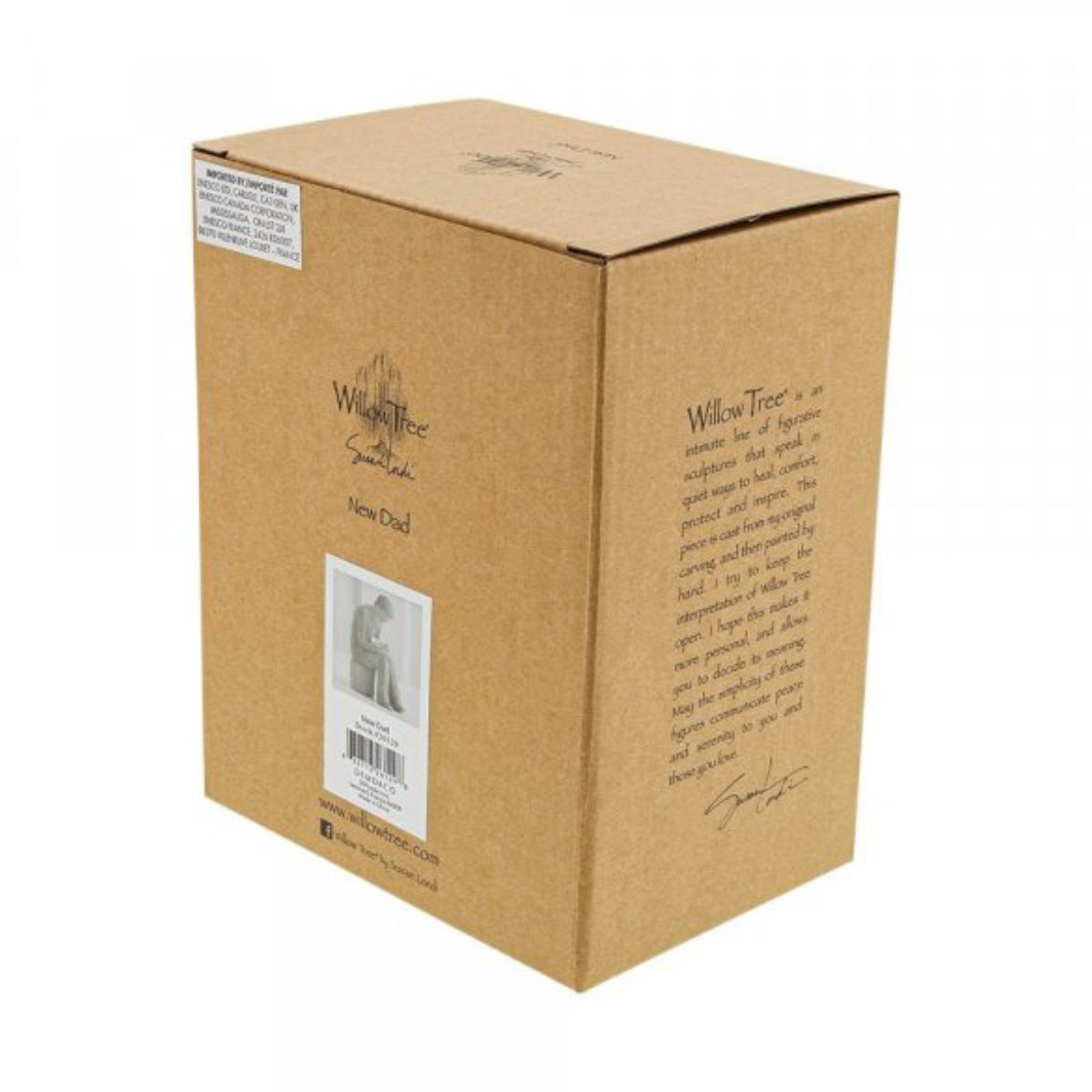 Willow Tree é uma linha íntima de estatuetas criada pela artista Susan Lordi representativas de: amor, proximidade, cura, coragem, esperança, família entre outras emoções que encontramos na vida. Envolvida numa caixa com a mensagem: 'Com admiração e deslumbramento do que está por vir'.