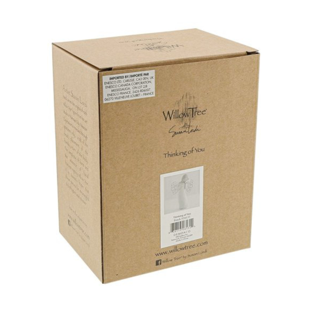 Willow Tree é uma linha íntima de estatuetas criada pela artista Susan Lordi representativas de: amor, proximidade, cura, coragem, esperança, família entre outras emoções que encontramos na vida. Envolvida numa caixa com a mensagem: 'A manter-te por perto nos meus pensamentos'.