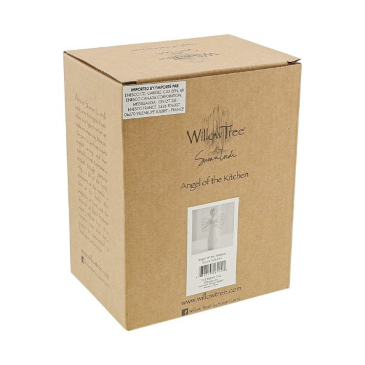 Willow Tree é uma linha íntima de estatuetas criada pela artista Susan Lordi representativas de: amor, proximidade, cura, coragem, esperança, família entre outras emoções que encontramos na vida. Envolvida numa caixa com a mensagem: 'Conforto caloroso entre amigos'.