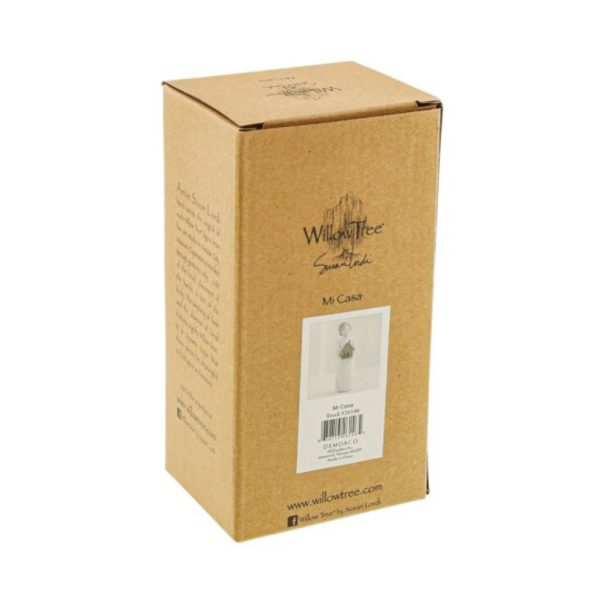 Willow Tree é uma linha íntima de estatuetas criada pela artista Susan Lordi representativas de: amor, proximidade, cura, coragem, esperança, família entre outras emoções que encontramos na vida. Envolvida numa caixa com a mensagem: 'Mi casa es su casa, A minha casa é a tua casa'.