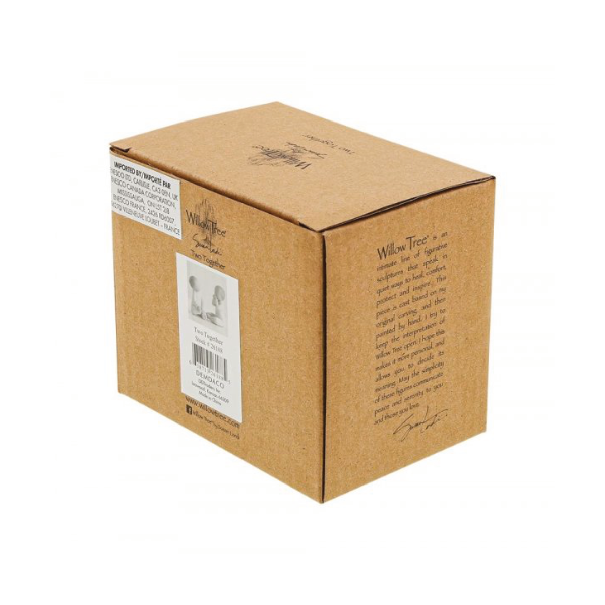 Willow Tree é uma linha íntima de estatuetas criada pela artista Susan Lordi representativas de: amor, proximidade, cura, coragem, esperança, família entre outras emoções que encontramos na vida. Envolvida numa caixa com a mensagem: 'Amor em abundância'.