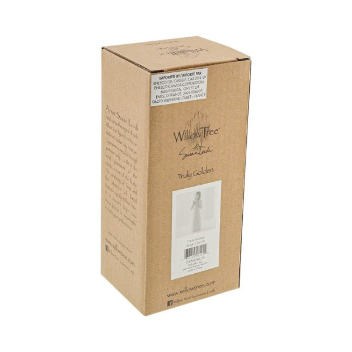 Willow Tree é uma linha íntima de estatuetas criada pela artista Susan Lordi representativas de: amor, proximidade, cura, coragem, esperança, família entre outras emoções que encontramos na vida. Envolvida numa caixa com a mensagem: 'A tua amizade é verdadeiramente de ouro'.