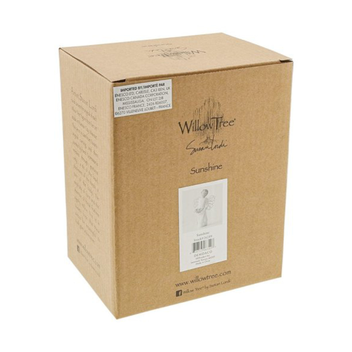 Willow Tree é uma linha íntima de estatuetas criada pela artista Susan Lordi representativas de: amor, proximidade, cura, coragem, esperança, família entre outras emoções que encontramos na vida. Envolvida numa caixa com a mensagem: 'A amizade traz o sol... e as flores desabrocham'.