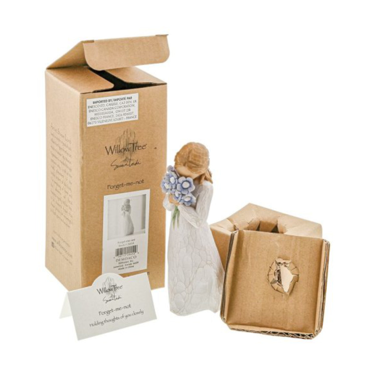 Willow Tree é uma linha íntima de estatuetas criada pela artista Susan Lordi representativas de: amor, proximidade, cura, coragem, esperança, família entre outras emoções que encontramos na vida. Envolvida numa caixa com a mensagem: 'Manter pensamentos de ti por perto'.