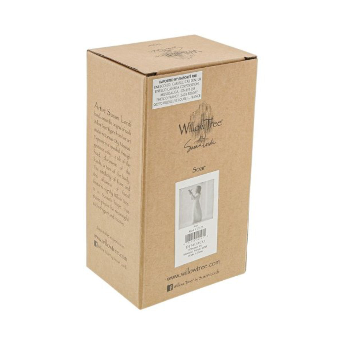 Willow Tree é uma linha íntima de estatuetas criada pela artista Susan Lordi representativas de: amor, proximidade, cura, coragem, esperança, família entre outras emoções que encontramos na vida. Envolvida numa caixa com a mensagem: 'Tempo para refletir, tempo para voar'.