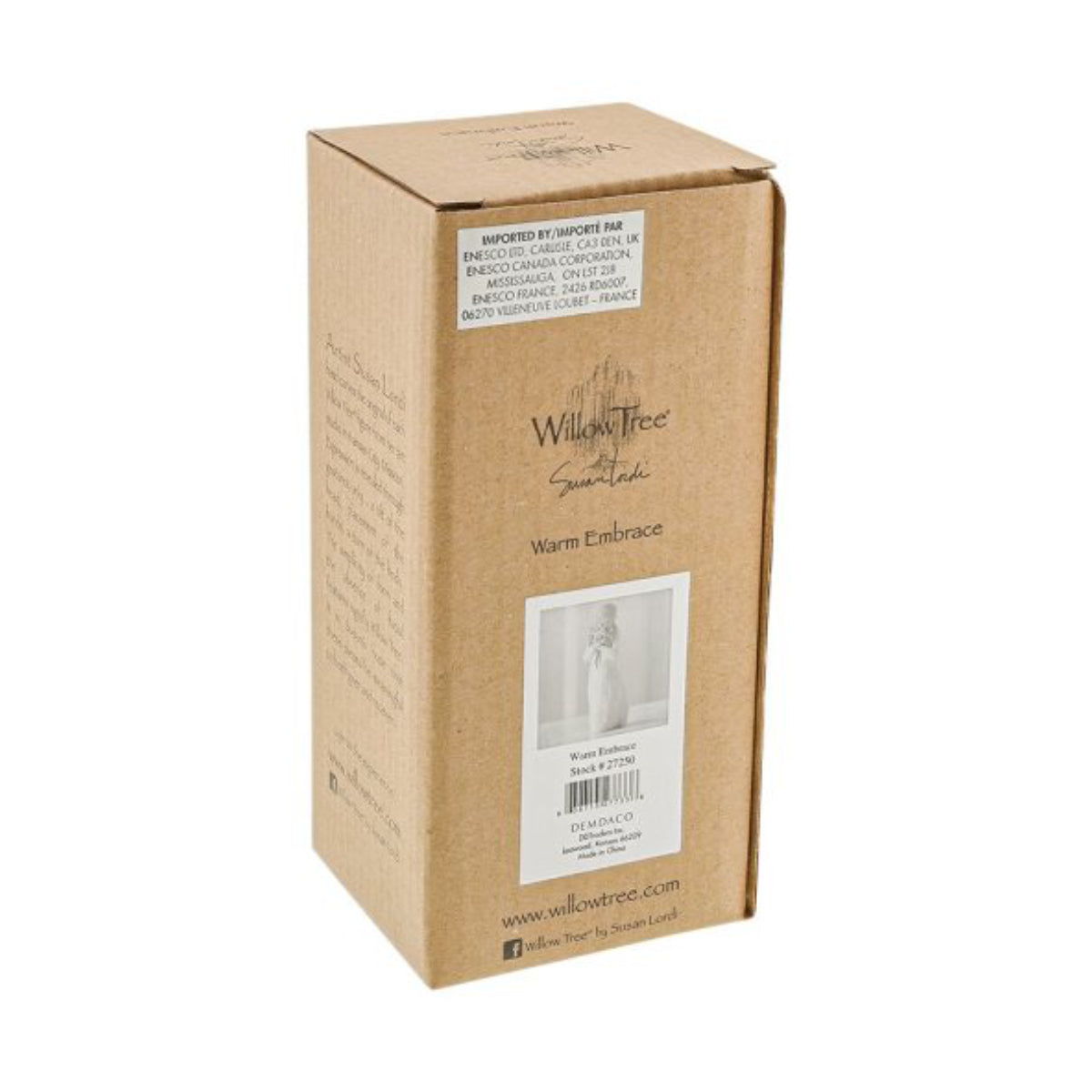 Willow Tree é uma linha íntima de estatuetas criada pela artista Susan Lordi representativas de: amor, proximidade, cura, coragem, esperança, família entre outras emoções que encontramos na vida. Envolvida numa caixa com a mensagem: 'Rodeada pelo calor de familia e amigos'.