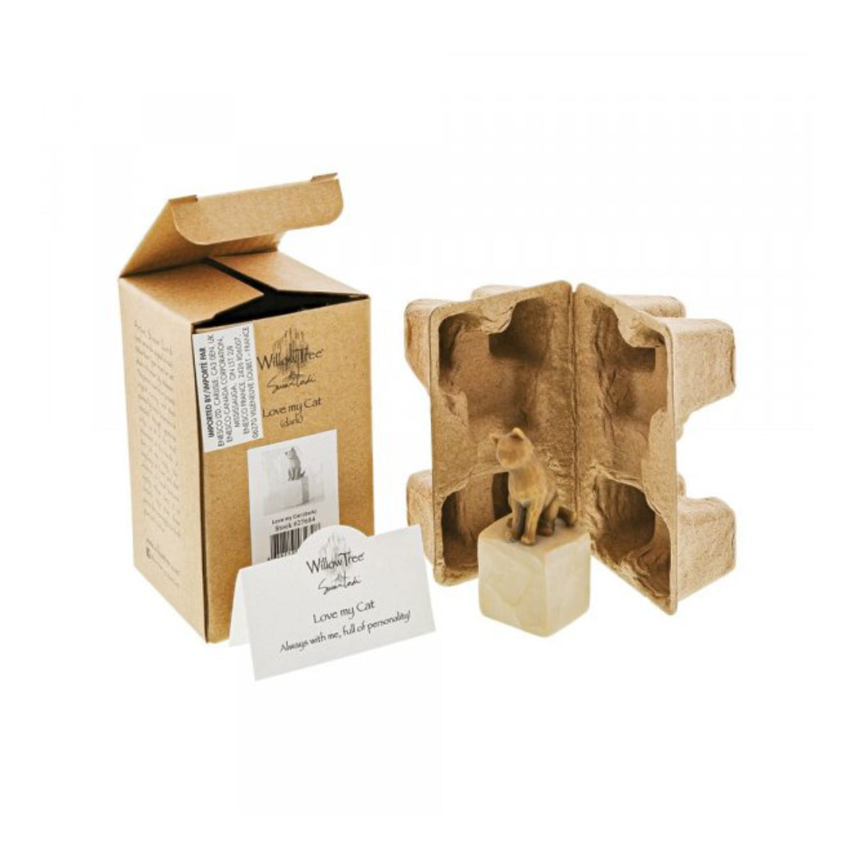 Willow Tree é uma linha íntima de estatuetas criada pela artista Susan Lordi representativas de: amor, proximidade, cura, coragem, esperança, família entre outras emoções que encontramos na vida. Envolvida numa caixa com a mensagem: 'Sempre comigo, cheio de personalidade'.