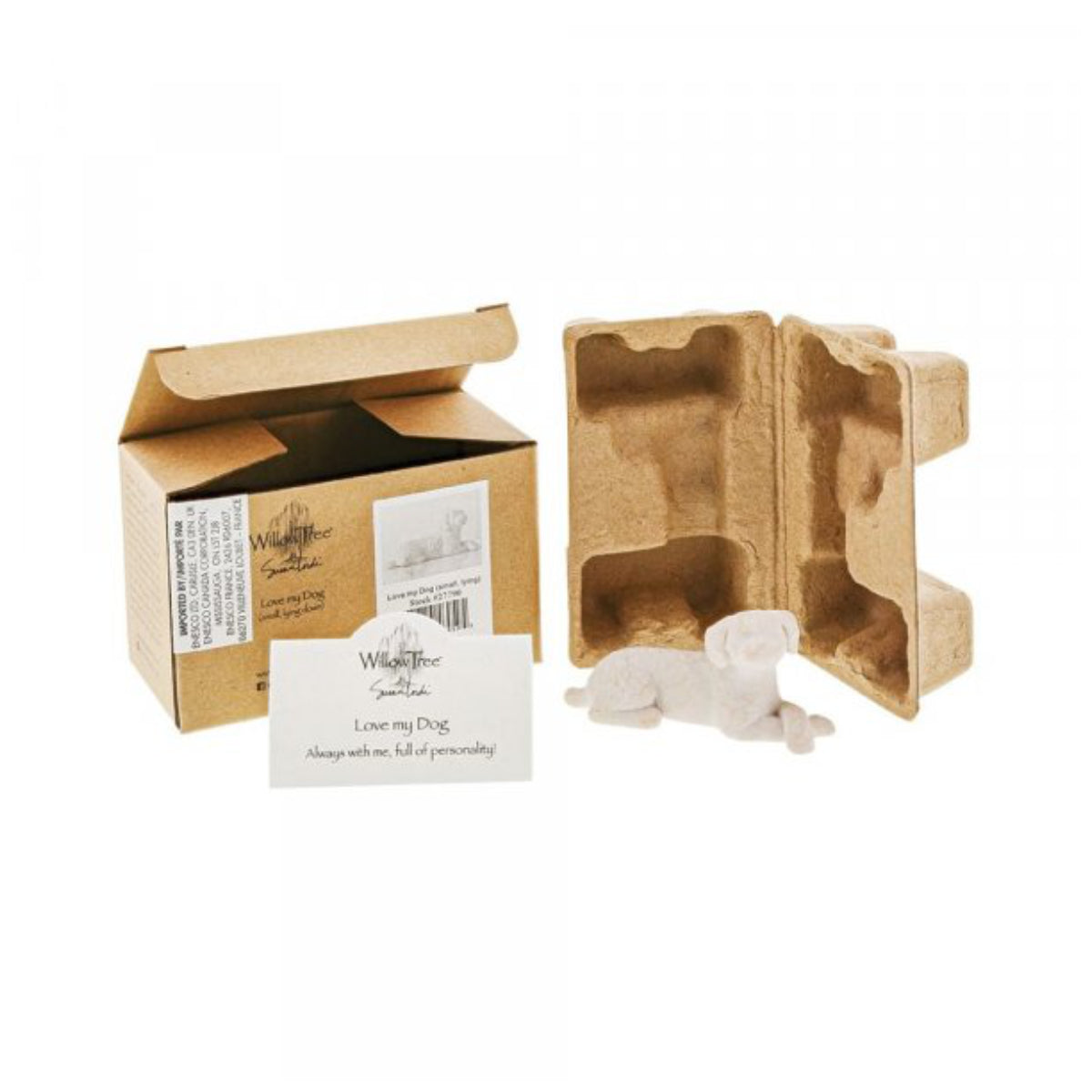 Willow Tree é uma linha íntima de estatuetas criada pela artista Susan Lordi representativas de: amor, proximidade, cura, coragem, esperança, família entre outras emoções que encontramos na vida. Envolvida numa caixa com a mensagem: 'Sempre comigo, cheio de personalidade'.