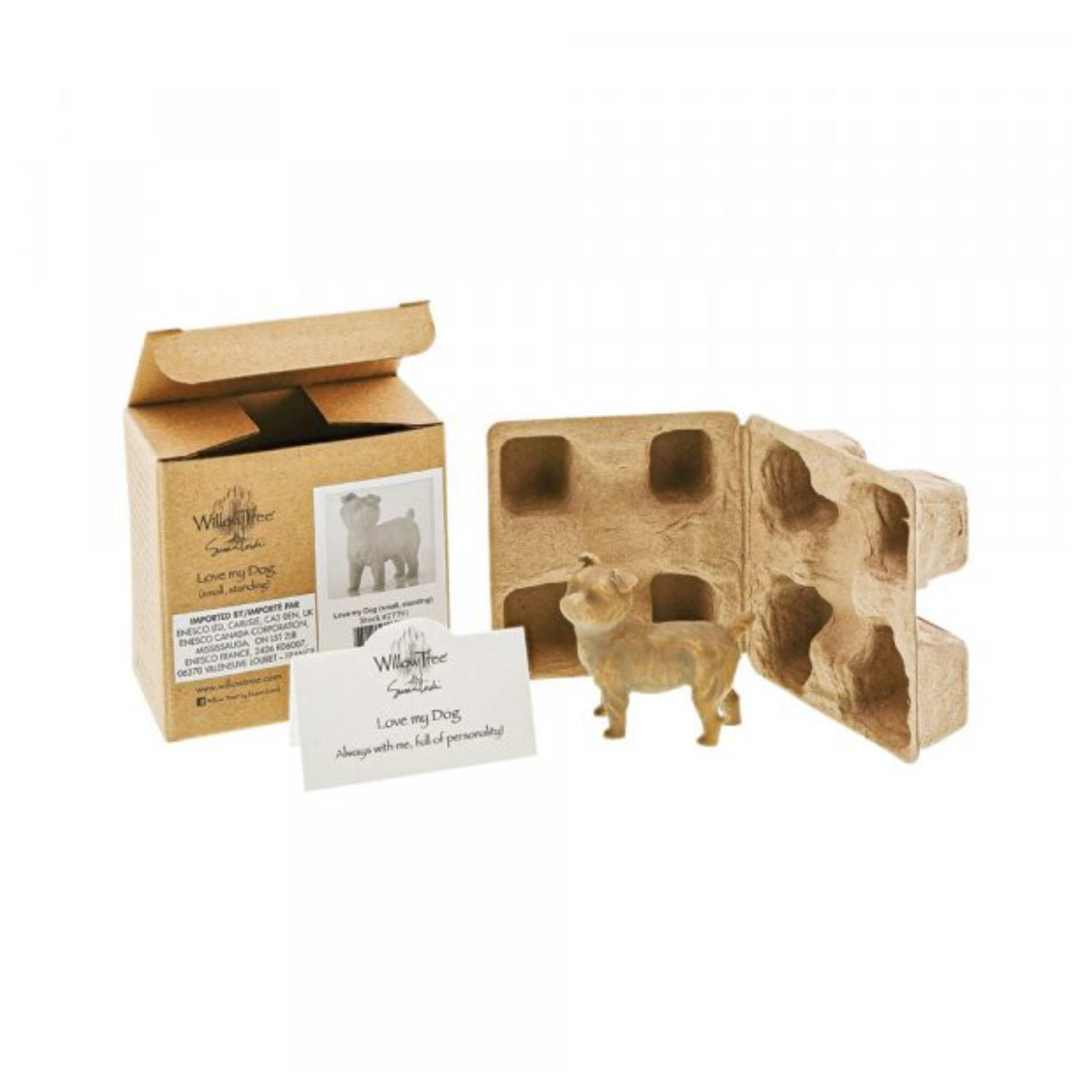 Willow Tree é uma linha íntima de estatuetas criada pela artista Susan Lordi representativas de: amor, proximidade, cura, coragem, esperança, família entre outras emoções que encontramos na vida. Envolvida numa caixa com a mensagem: 'Sempre comigo, cheio de personalidade'.