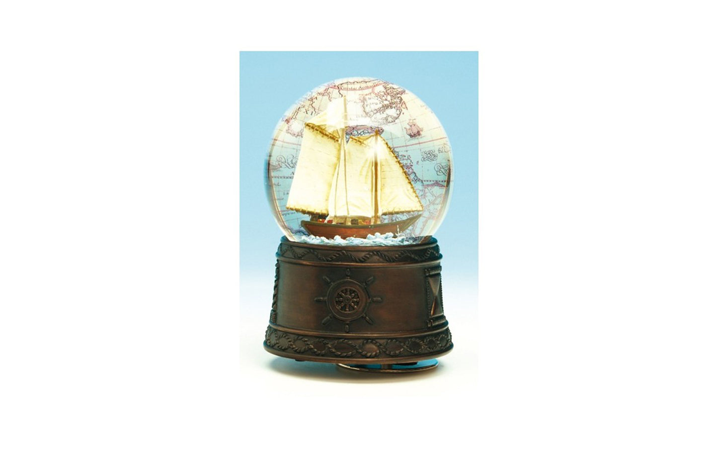 Caixa de Música Globo Barco à Vela Musicboxworld