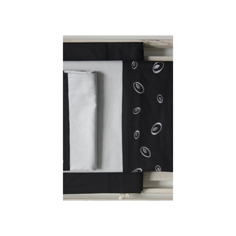 Black/Grey Double Bed Set