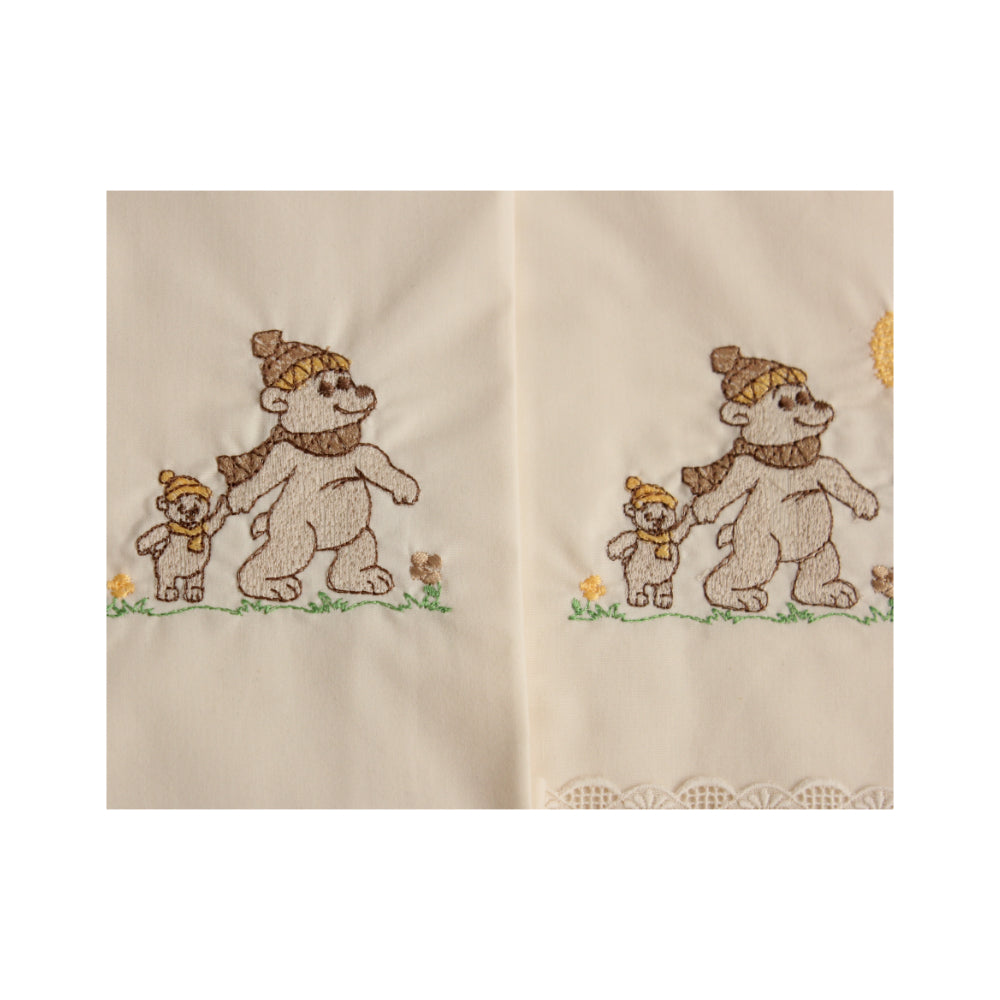 Jogo Cama Bege com Bonecos