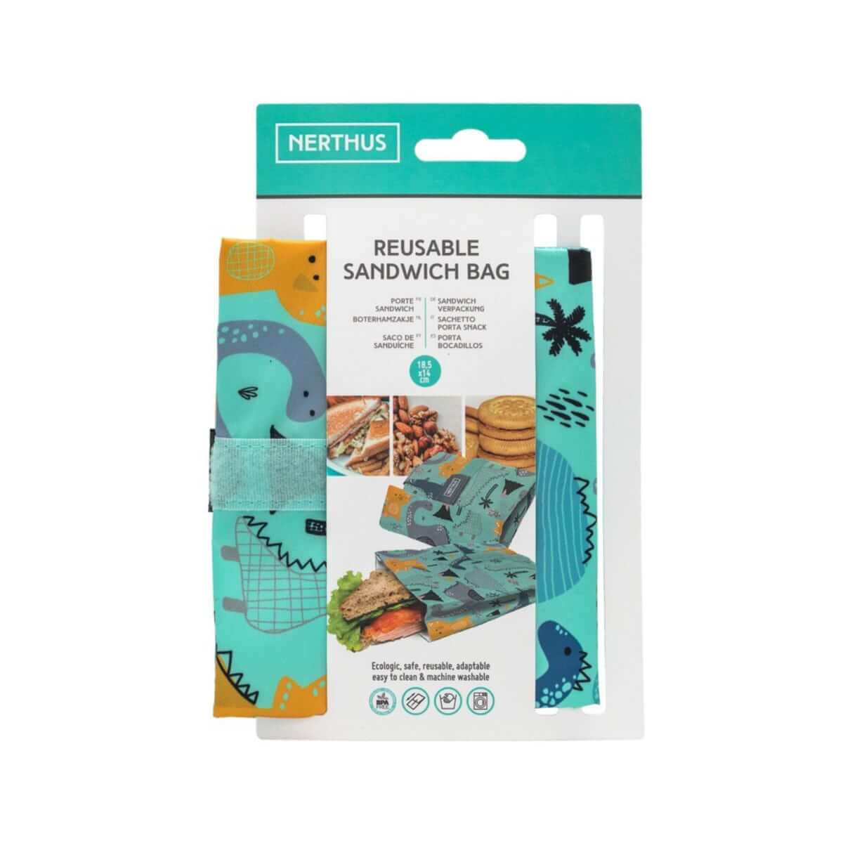 Saco Porta Sandwich Dinossauro