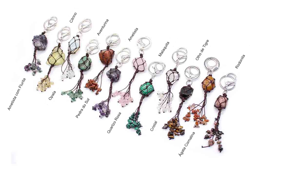 Key Ring with Stone/Mineral