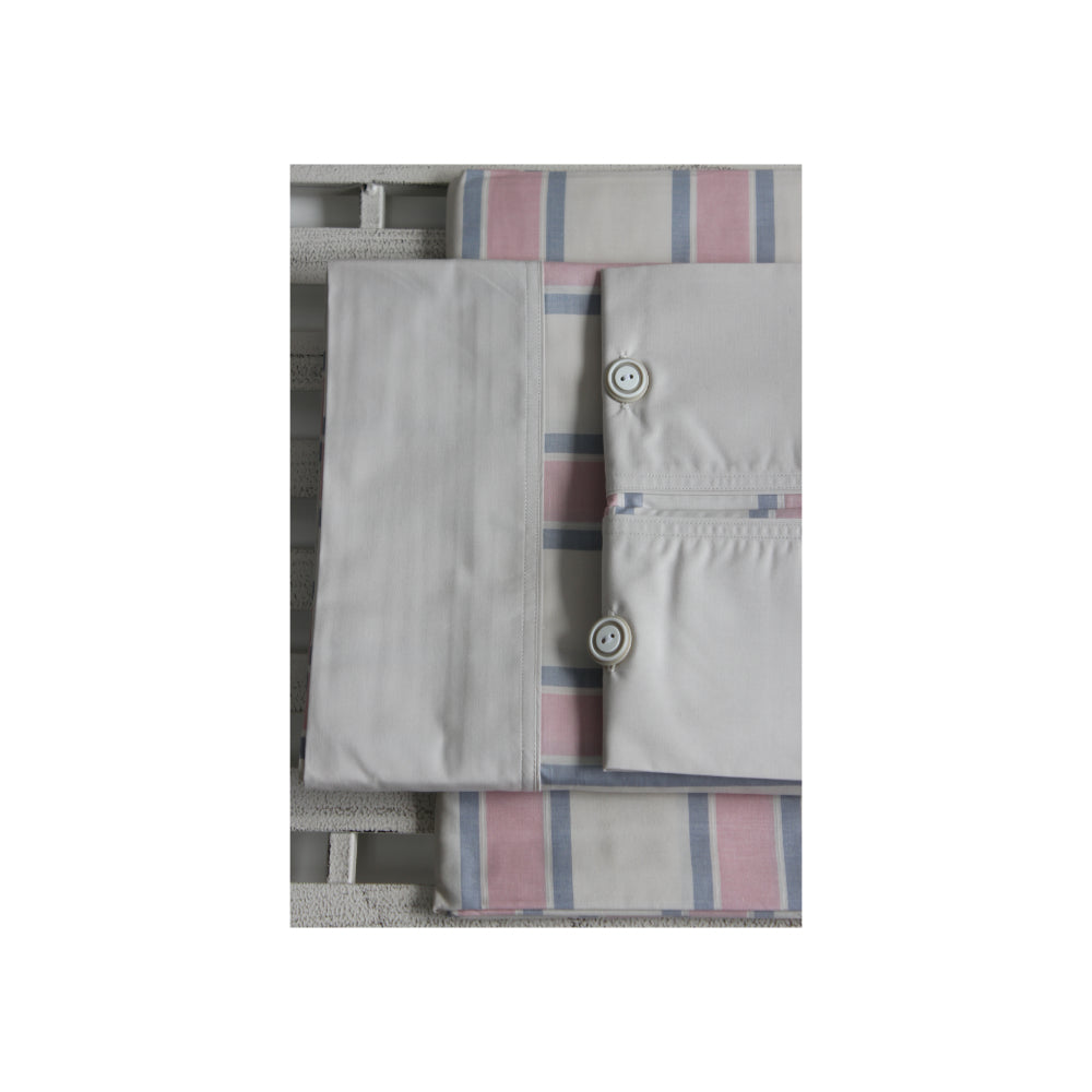 Juego de cama individual beige/rosa