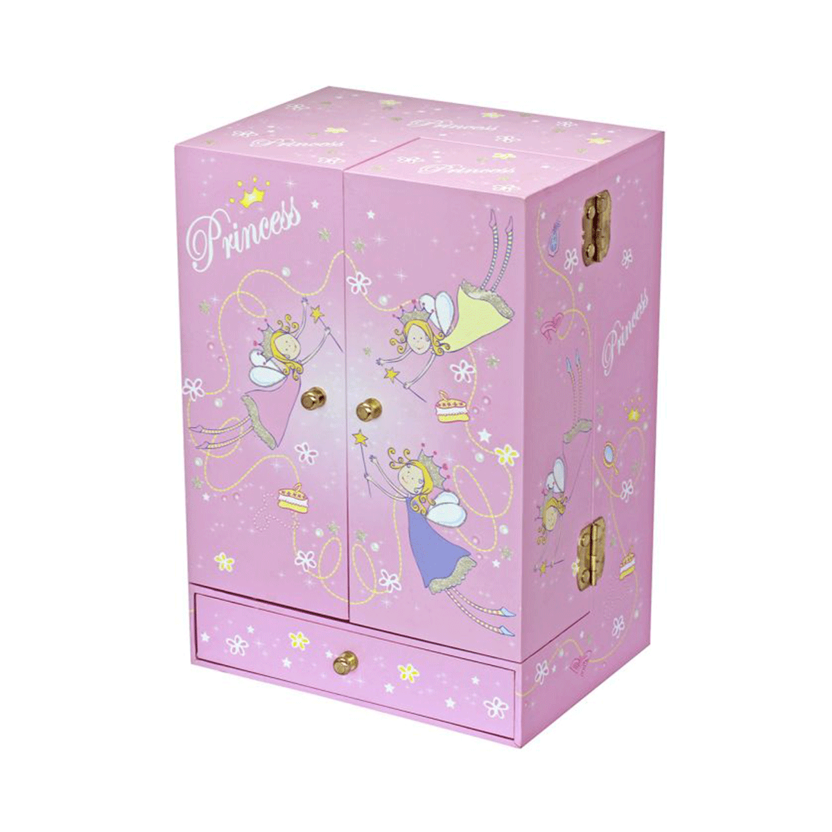 Princess Trousselier Trunk Music Box with Drawers