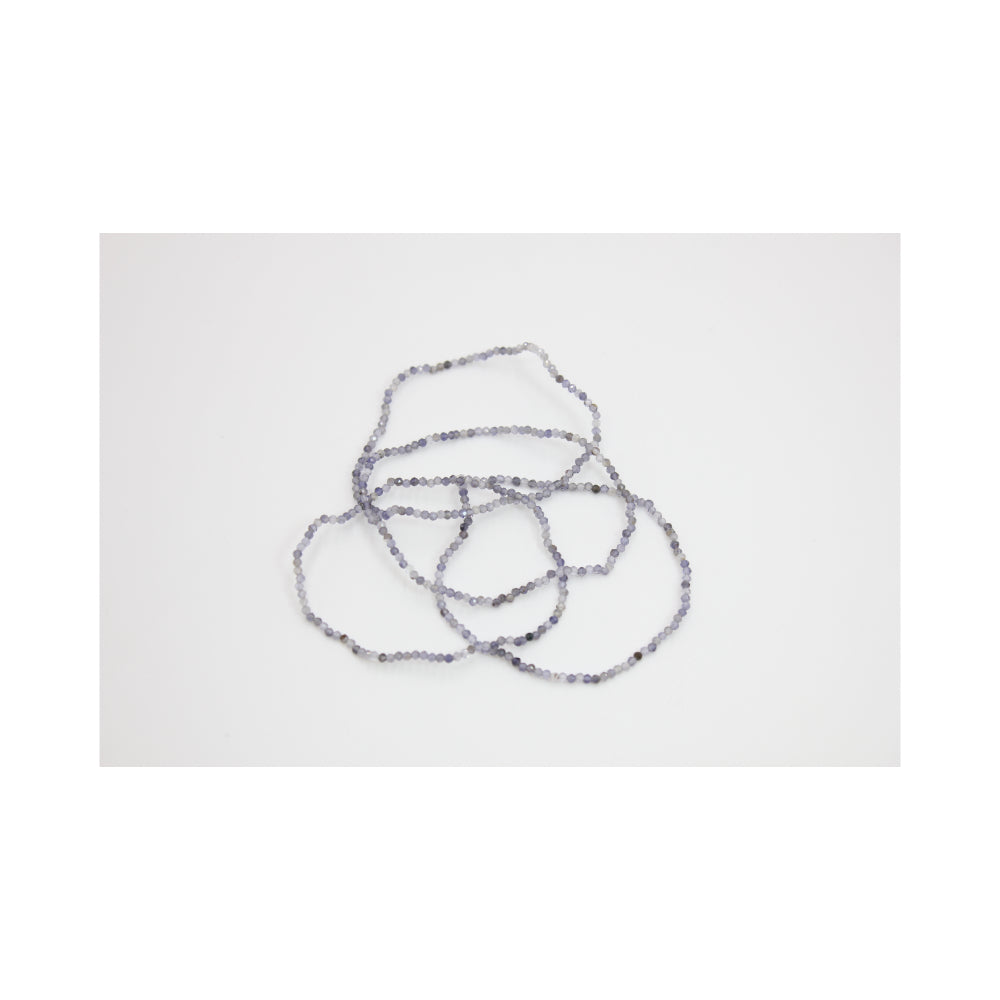 Pulseira de Iolite Bola Facetada 2mm