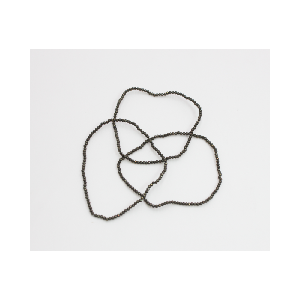 Faceted Ball Bracelet 2mm Spinel