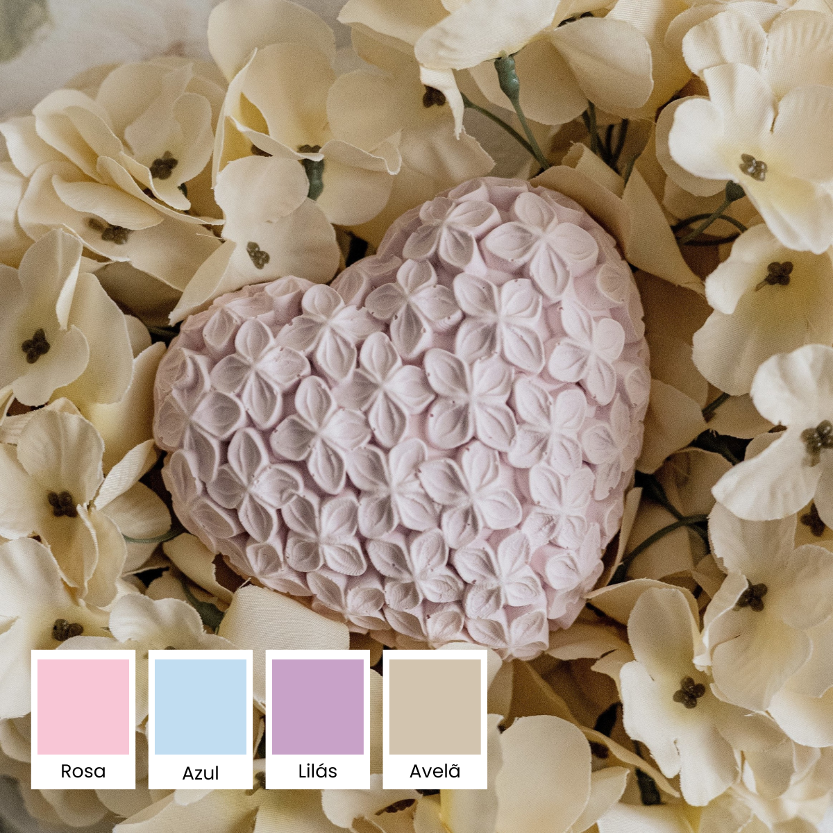 Gesso Perfumado Coração Flores