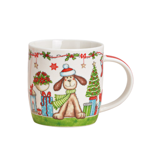 Green Dog Christmas Mug