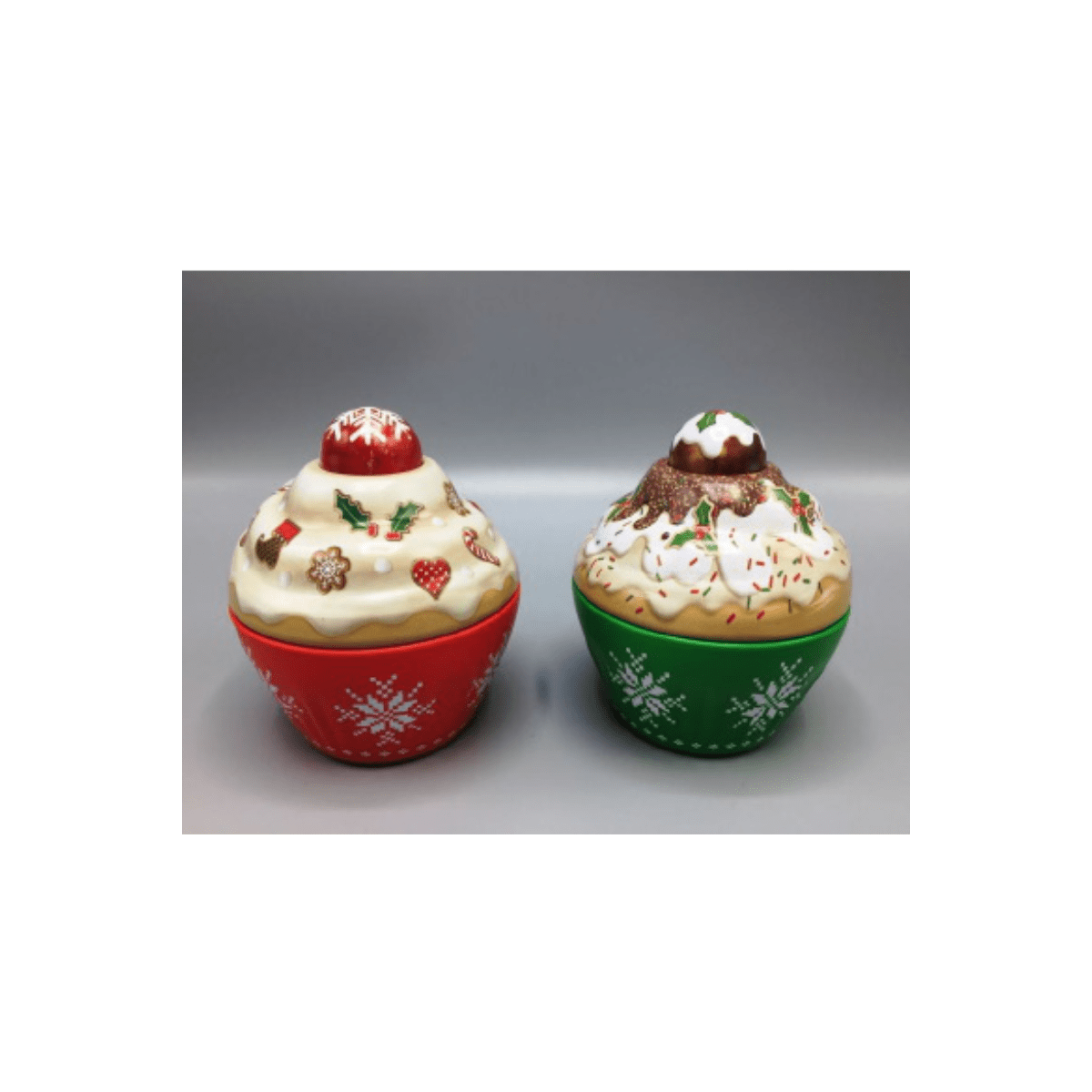 Lata de Natal Cupcake The Silver Crane