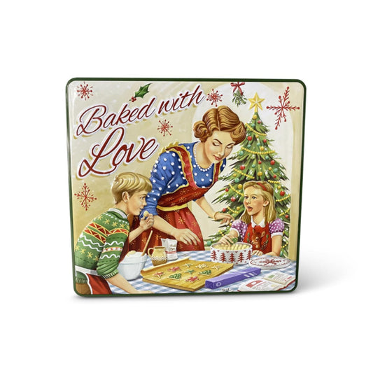 Baked with Love Green Christmas Tin